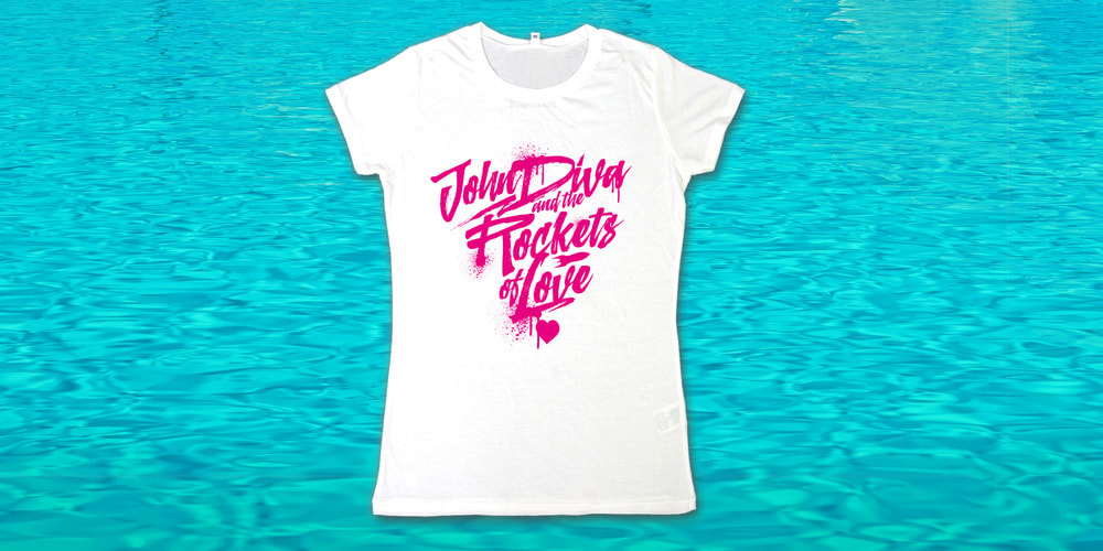  Girlie T-Shirt white - logo pink , pink logo 