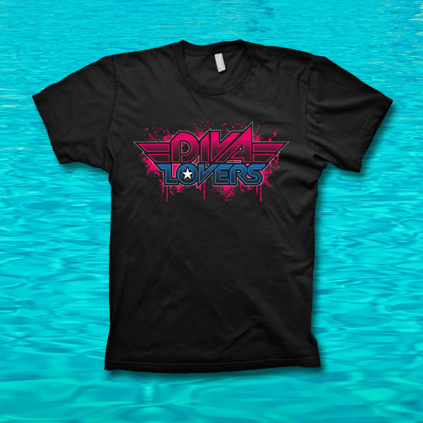 T-Shirt – logo pink / blue