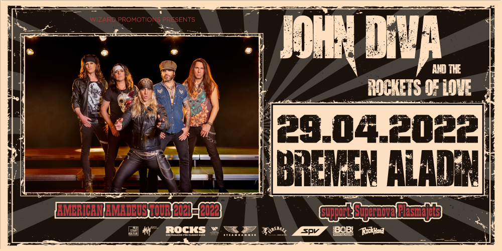 Tickets JOHN DIVA & THE ROCKETS OF LOVE, American Amadeus Tour 2021 in Bremen
