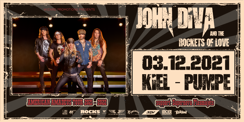 Tickets JOHN DIVA & THE ROCKETS OF LOVE, American Amadeus Tour 2021 in Kiel