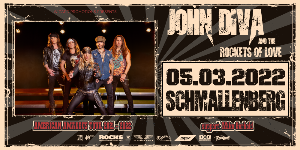 Tickets JOHN DIVA & THE ROCKETS OF LOVE, American Amadeus Tour 2021 in Schmallenberg