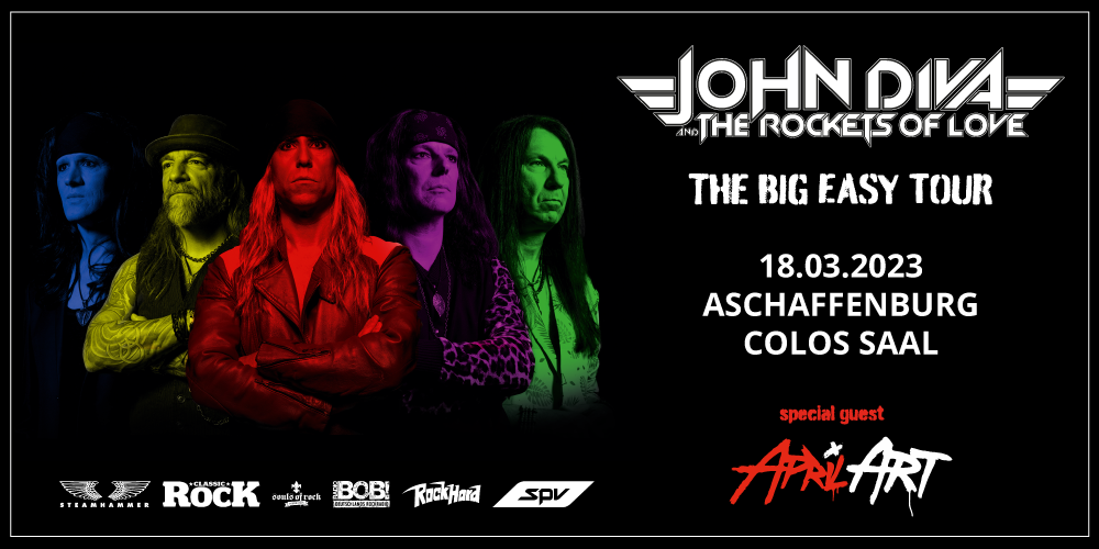 Tickets JOHN DIVA & THE ROCKETS OF LOVE, THE BIG EASY TOUR 2023 in Aschaffenburg