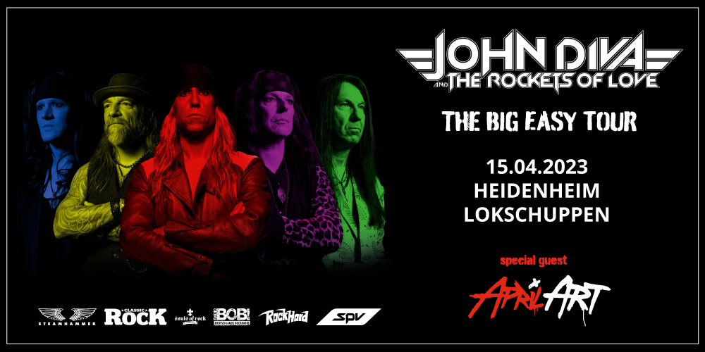 Tickets JOHN DIVA & THE ROCKETS OF LOVE, THE BIG EASY TOUR 2023 in Heidenheim an der Brenz