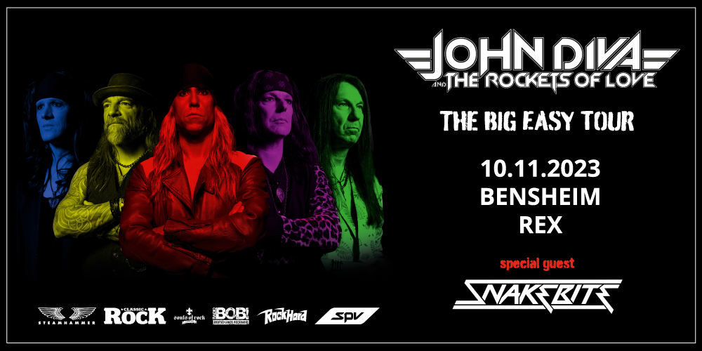 Tickets JOHN DIVA & THE ROCKETS OF LOVE, THE BIG EASY TOUR 2023 in Bensheim